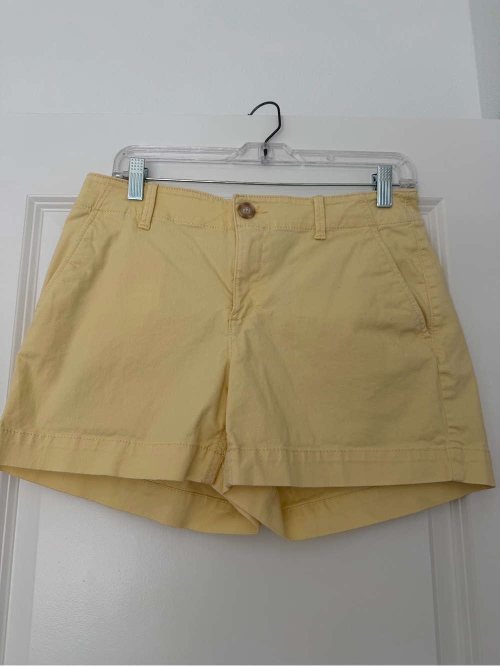 LOFT Pale Yellow Chino Bermuda Shorts